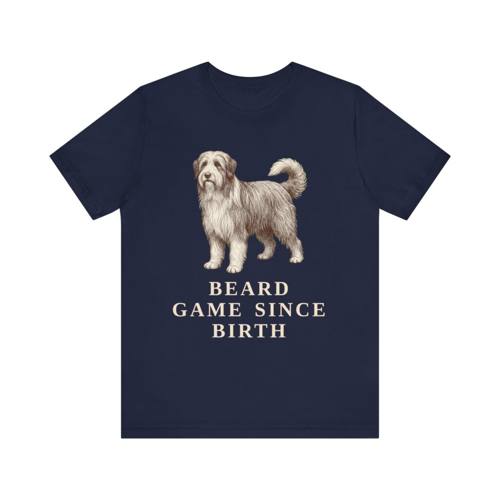Bearded Collie Humor Shirt, Vintage Dog Sketch Tee, Dog Humor Gift