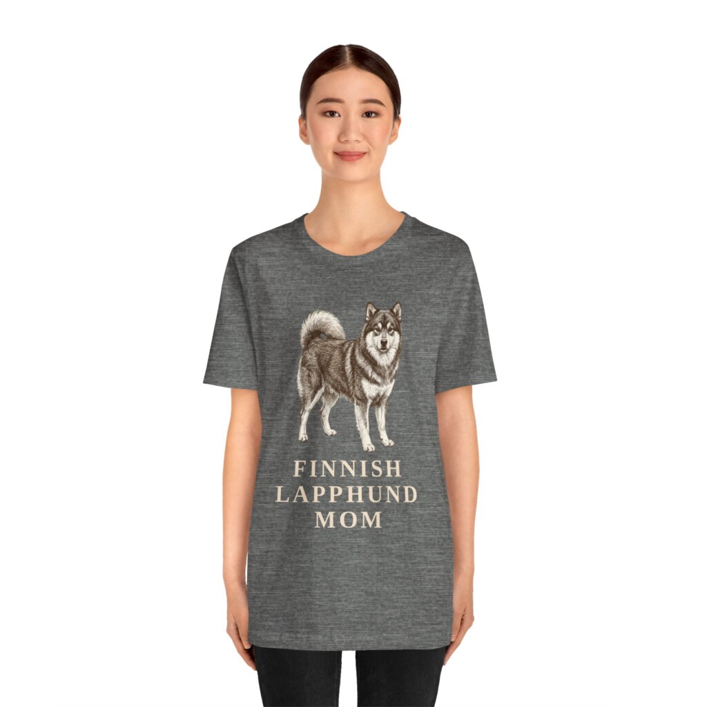 Finnish Lapphund Mom Shirt, Vintage Dog Sketch Tee, Dog Mom Gift