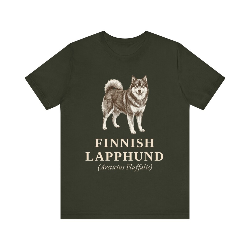 Finnish Lapphund Latin Shirt, Vintage Dog Sketch Tee, Dog Latin Gift