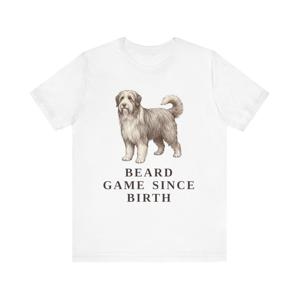 Bearded Collie Humor Shirt, Vintage Dog Sketch Tee, Dog Humor Gift