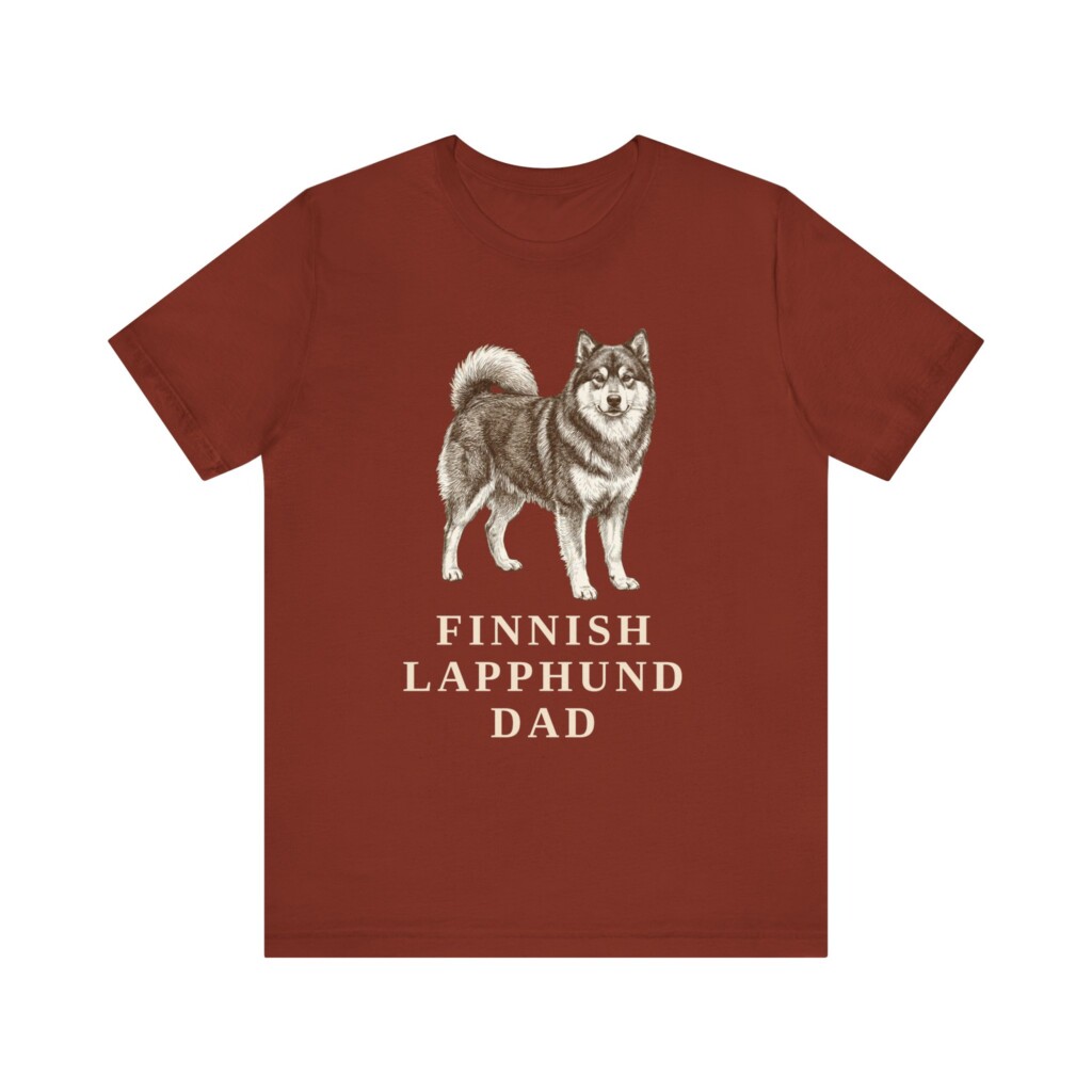 Finnish Lapphund Dad Shirt, Vintage Dog Sketch Tee, Dog Dad Gift Finnish Lapphund Dad Shirt, Vintage Dog Sketch Tee, Dog Dad Gift