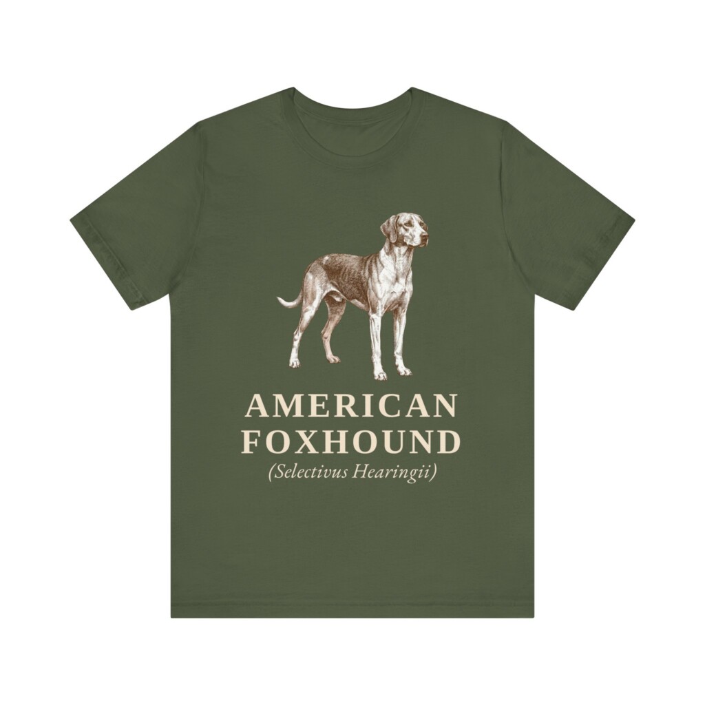 American Foxhound Latin Shirt, Vintage Dog Sketch Tee, Dog Latin Gift