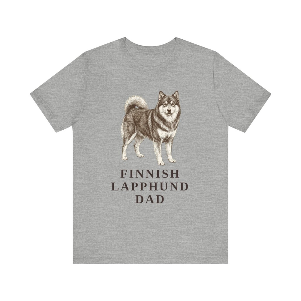 Finnish Lapphund Dad Shirt, Vintage Dog Sketch Tee, Dog Dad Gift Finnish Lapphund Dad Shirt, Vintage Dog Sketch Tee, Dog Dad Gift