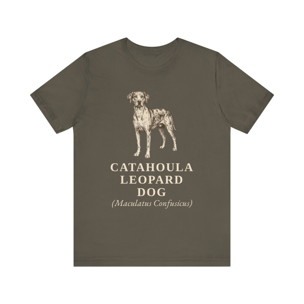 Catahoula Leopard Dog Latin Shirt, Vintage Dog Sketch Tee, Dog Latin Gift