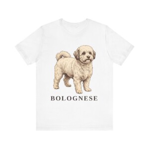 Bolognese Shirt, Vintage Dog Sketch Tee, Dog Lover Gift