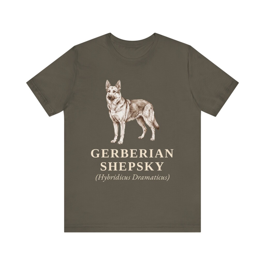 Gerberian Shepsky Latin Shirt, Vintage Dog Sketch Tee, Dog Latin Gift Gerberian Shepsky Latin Shirt, Vintage Dog Sketch Tee, Dog Latin Gift