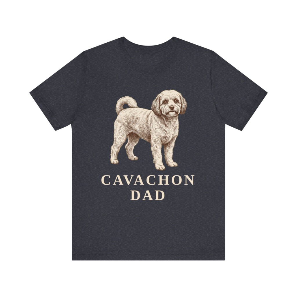 Cavachon Dad Shirt, Vintage Dog Sketch Tee, Dog Dad Gift