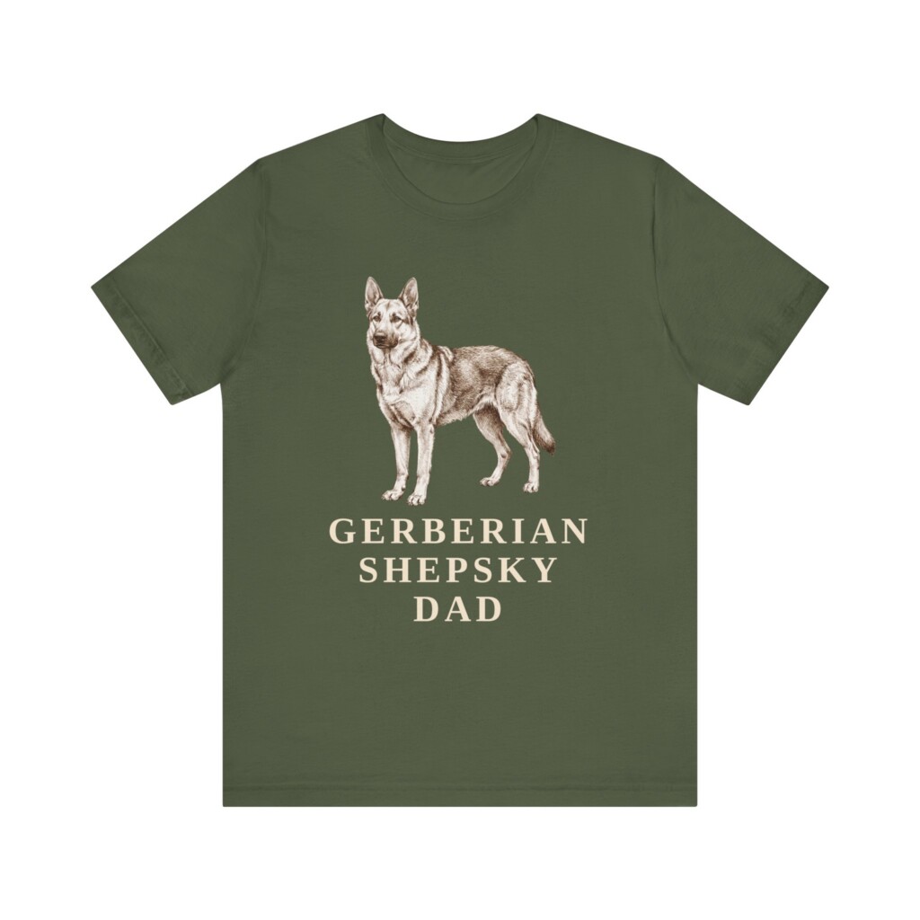 Gerberian Shepsky Dad Shirt, Vintage Dog Sketch Tee, Dog Dad Gift Gerberian Shepsky Dad Shirt, Vintage Dog Sketch Tee, Dog Dad Gift