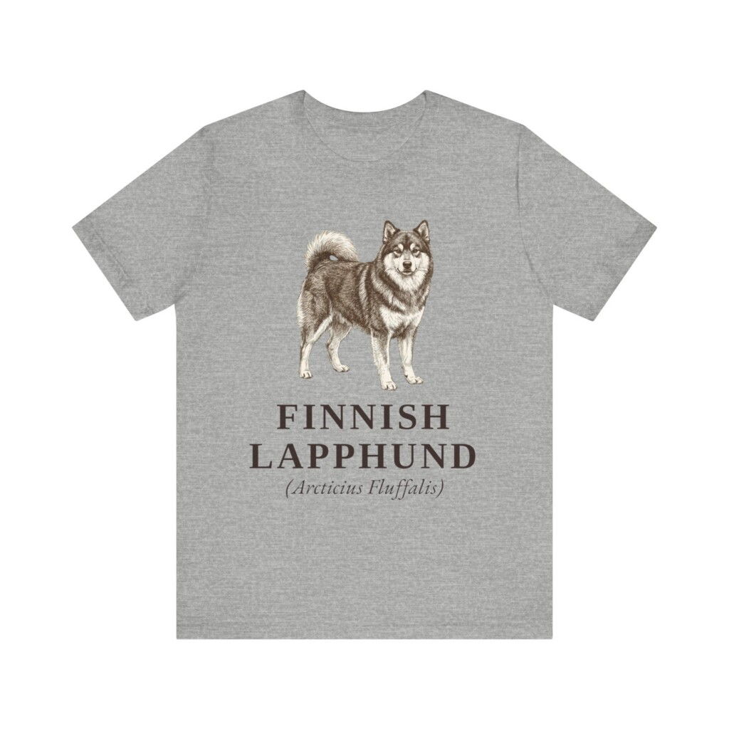 Finnish Lapphund Latin Shirt, Vintage Dog Sketch Tee, Dog Latin Gift