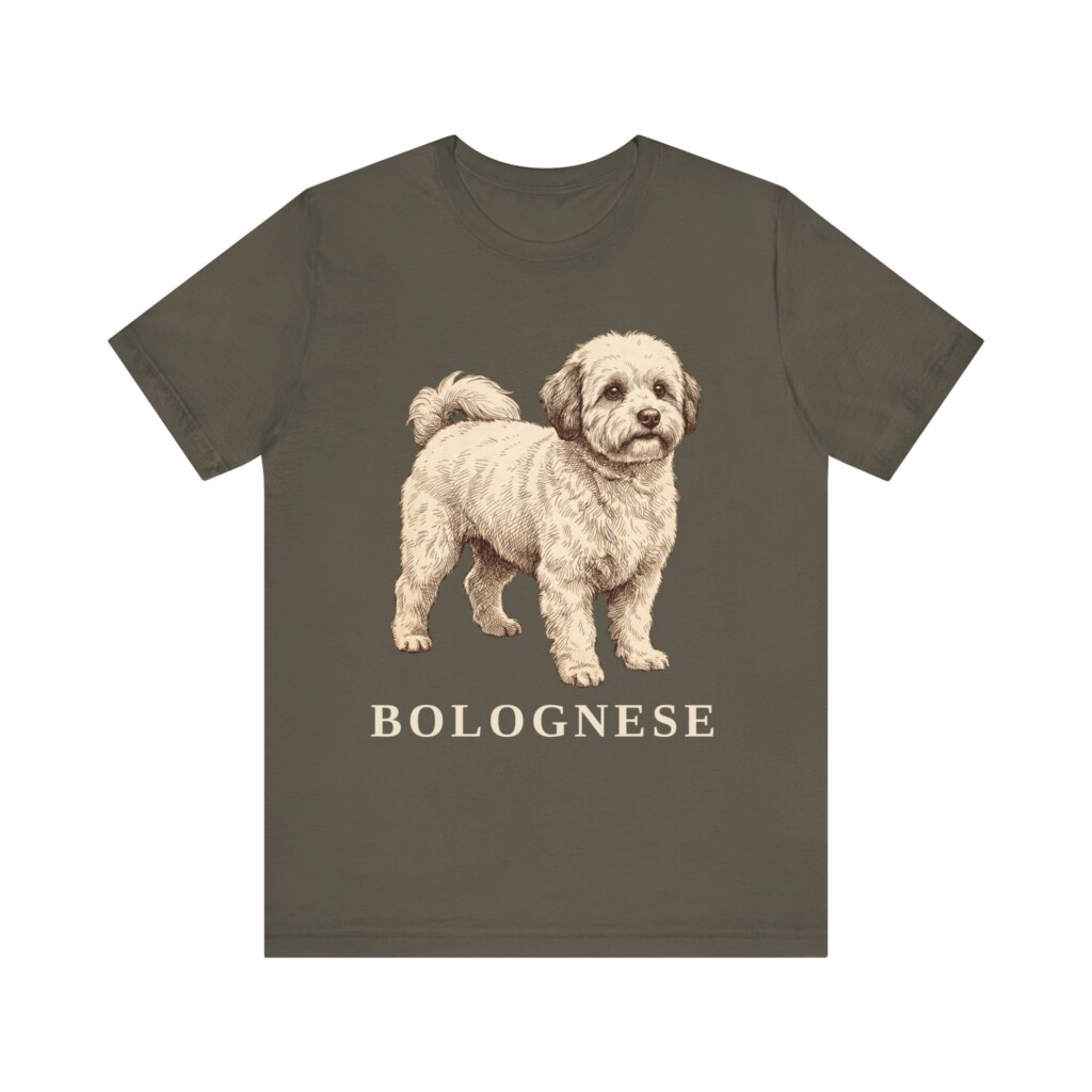 Bolognese Shirt, Vintage Dog Sketch Tee, Dog Lover Gift