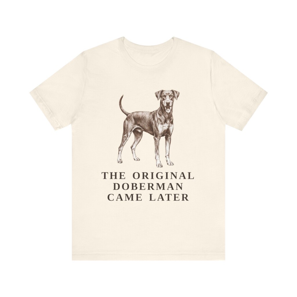 German Pinscher Humor Shirt, Vintage Dog Sketch Tee, Dog Humor Gift
