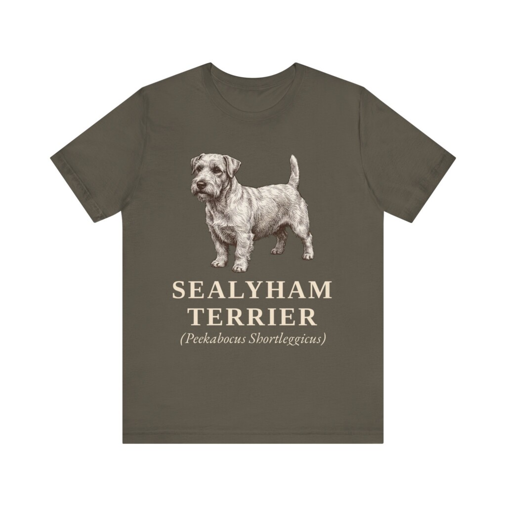 Sealyham Terrier Latin Shirt, Vintage Dog Sketch Tee, Dog Latin Gift