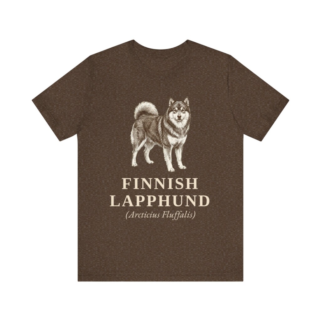 Finnish Lapphund Latin Shirt, Vintage Dog Sketch Tee, Dog Latin Gift