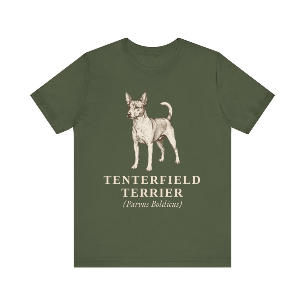 Tenterfield Terrier Latin Shirt, Vintage Dog Sketch Tee, Dog Latin Gift