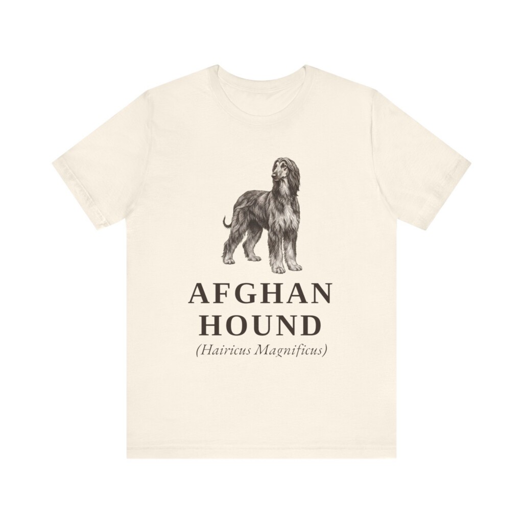 Afghan Hound Latin Shirt, Vintage Dog Sketch Tee, Dog Latin Gift