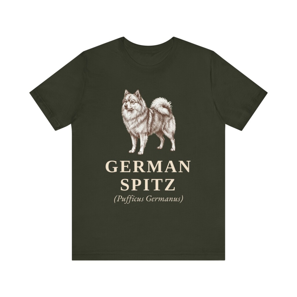 German Spitz Latin Shirt, Vintage Dog Sketch Tee, Dog Latin Gift