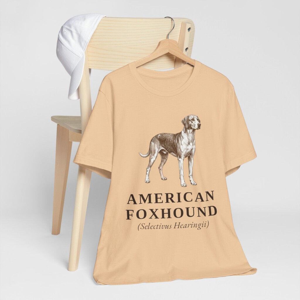 American Foxhound Latin Shirt, Vintage Dog Sketch Tee, Dog Latin Gift