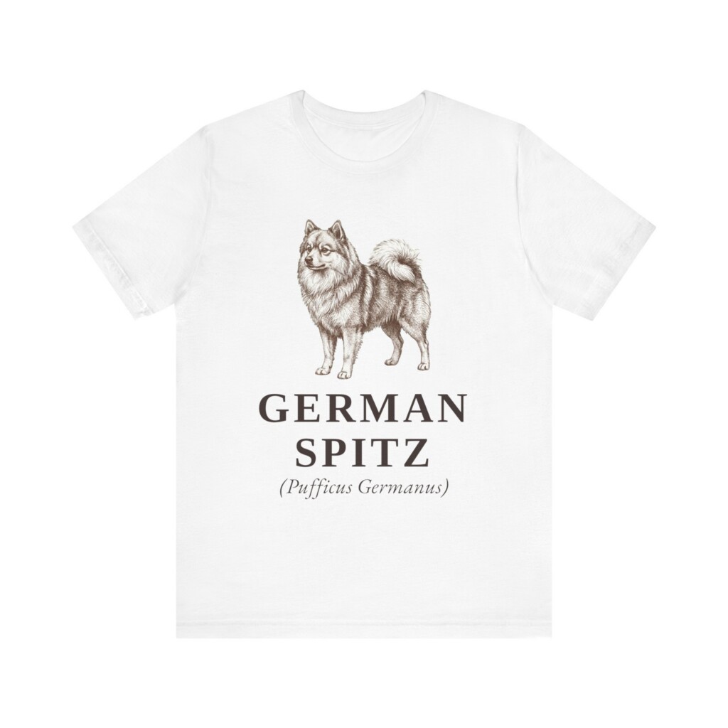 German Spitz Latin Shirt, Vintage Dog Sketch Tee, Dog Latin Gift