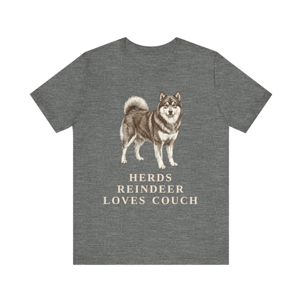 Finnish Lapphund Humor Shirt, Vintage Dog Sketch Tee, Dog Humor Gift