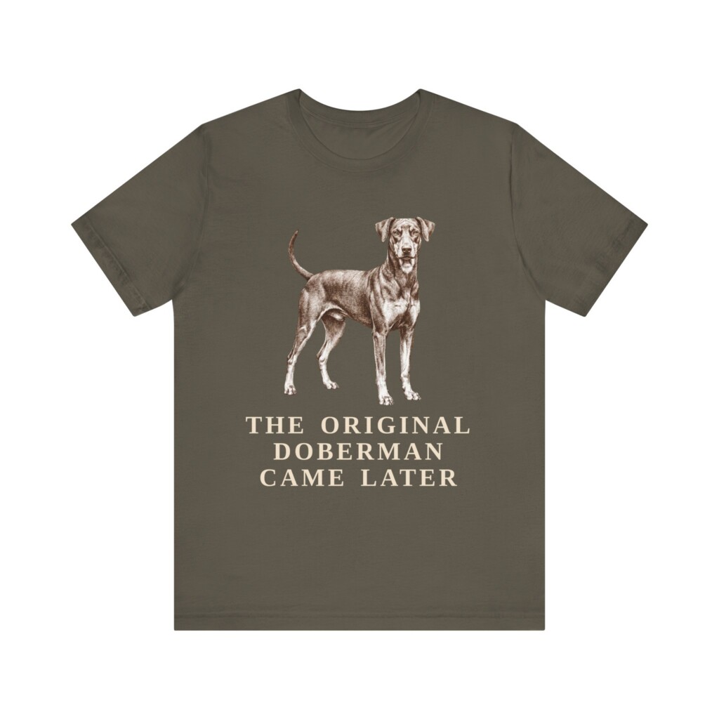 German Pinscher Humor Shirt, Vintage Dog Sketch Tee, Dog Humor Gift