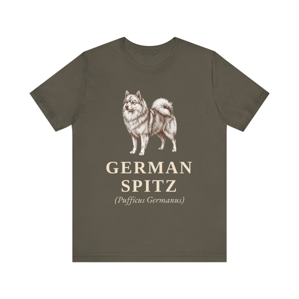 German Spitz Latin Shirt, Vintage Dog Sketch Tee, Dog Latin Gift