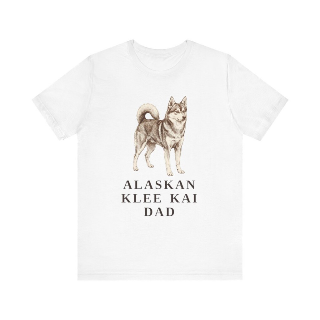 Alaskan Klee Kai Dad Shirt, Vintage Dog Sketch Tee, Dog Dad Gift