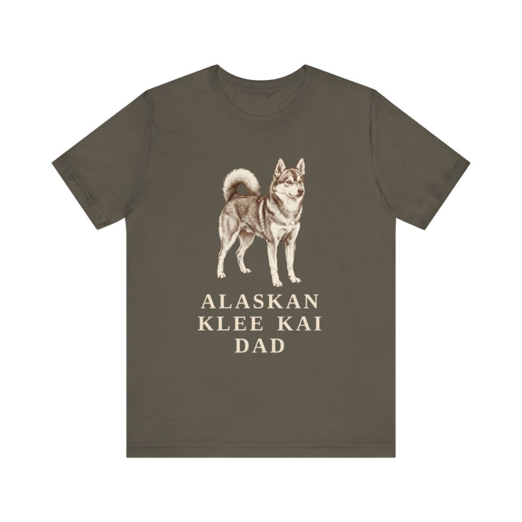 Alaskan Klee Kai Dad Shirt, Vintage Dog Sketch Tee, Dog Dad Gift