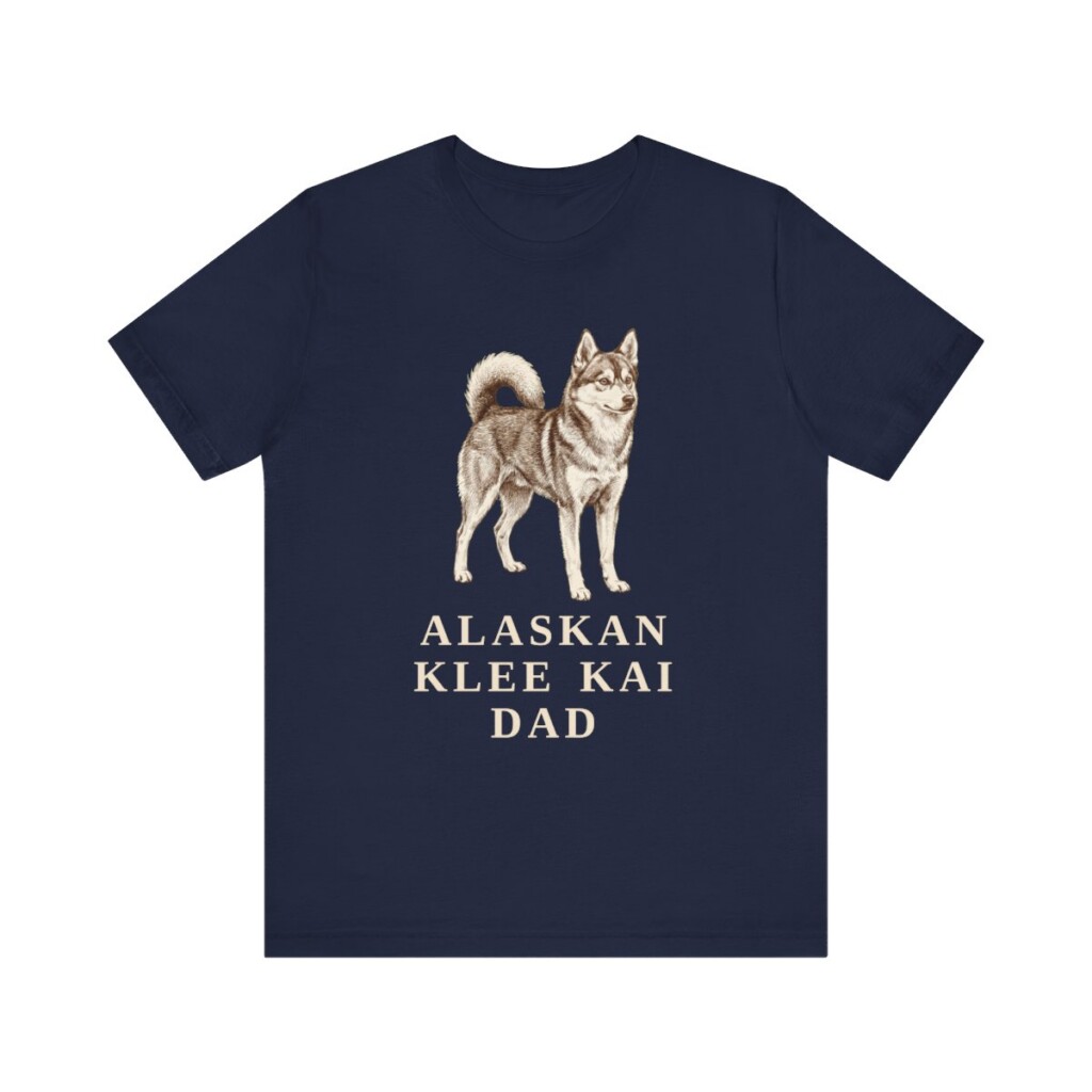 Alaskan Klee Kai Dad Shirt, Vintage Dog Sketch Tee, Dog Dad Gift