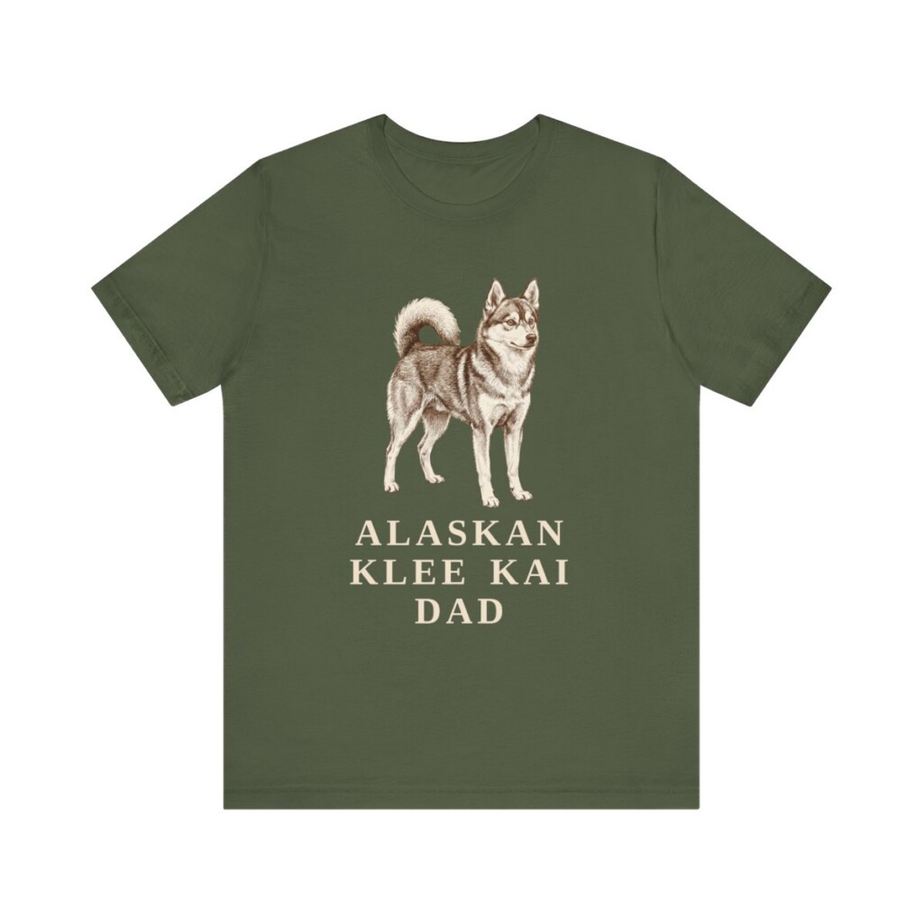 Alaskan Klee Kai Dad Shirt, Vintage Dog Sketch Tee, Dog Dad Gift