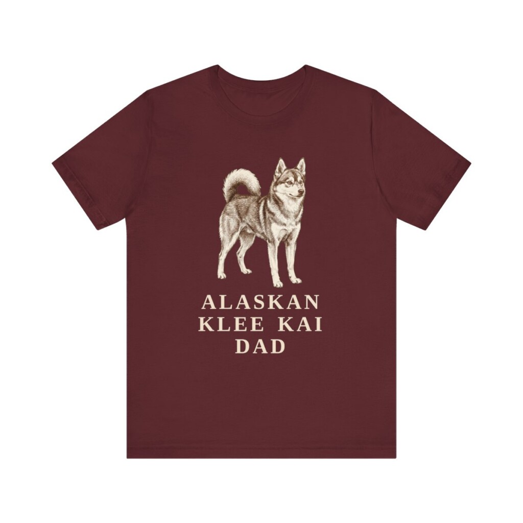 Alaskan Klee Kai Dad Shirt, Vintage Dog Sketch Tee, Dog Dad Gift