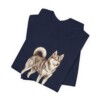Alaskan Klee Kai Dad Shirt, Vintage Dog Sketch Tee, Dog Dad Gift