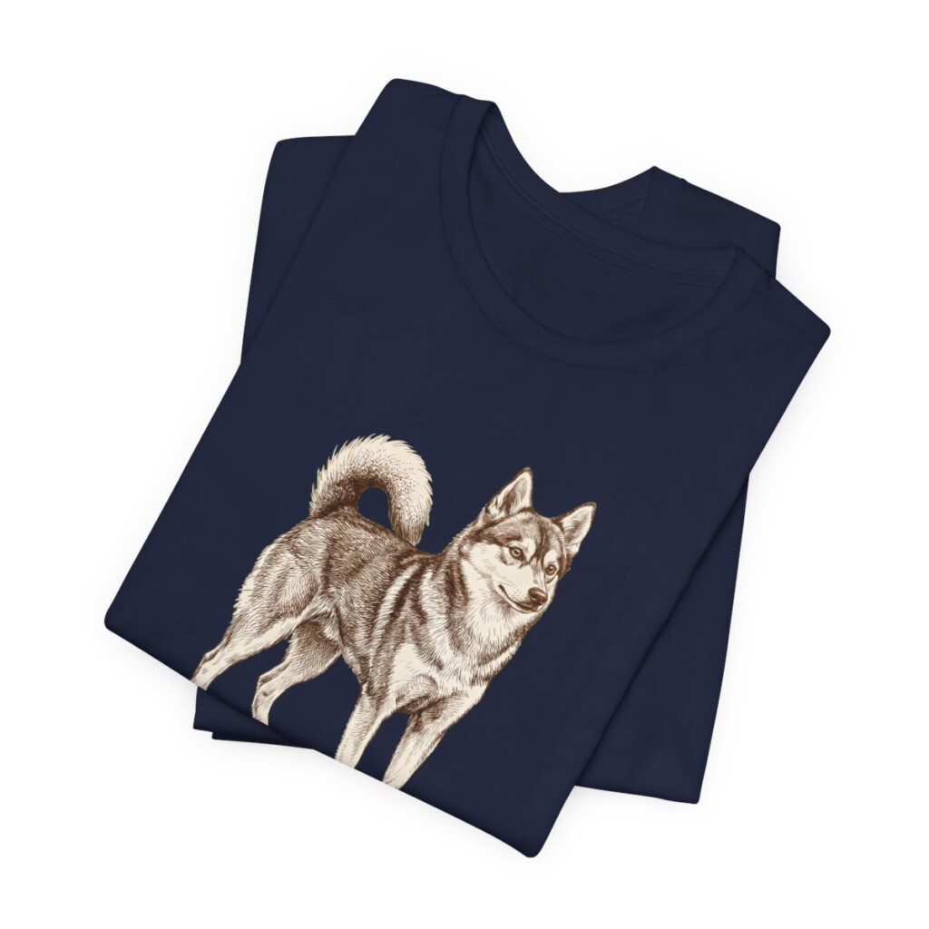 Alaskan Klee Kai Dad Shirt, Vintage Dog Sketch Tee, Dog Dad Gift