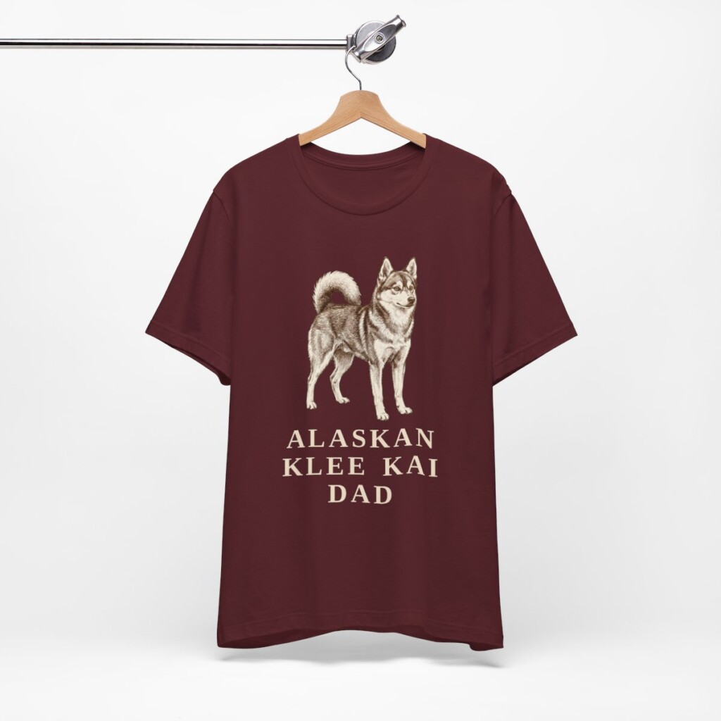 Alaskan Klee Kai Dad Shirt, Vintage Dog Sketch Tee, Dog Dad Gift