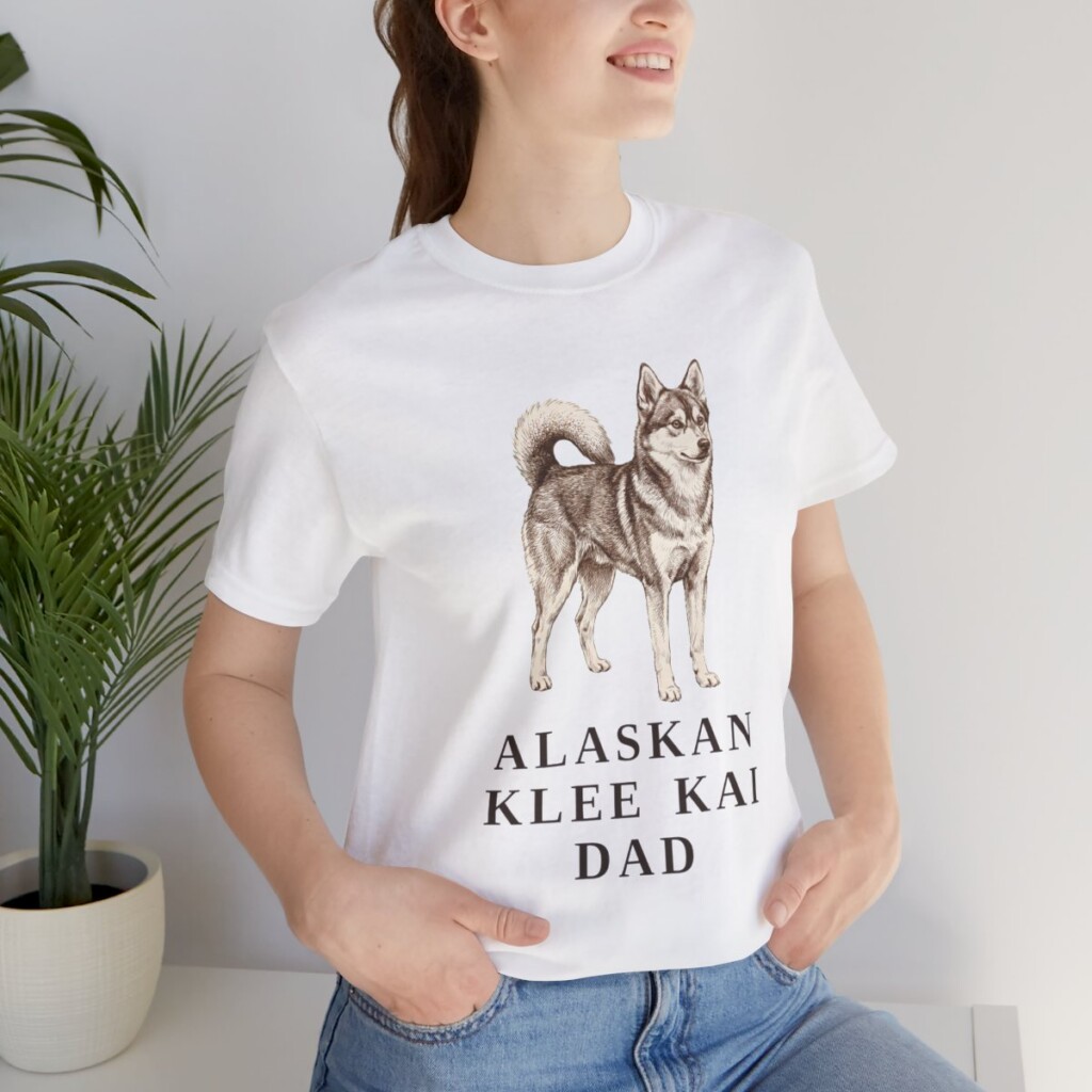 Alaskan Klee Kai Dad Shirt, Vintage Dog Sketch Tee, Dog Dad Gift