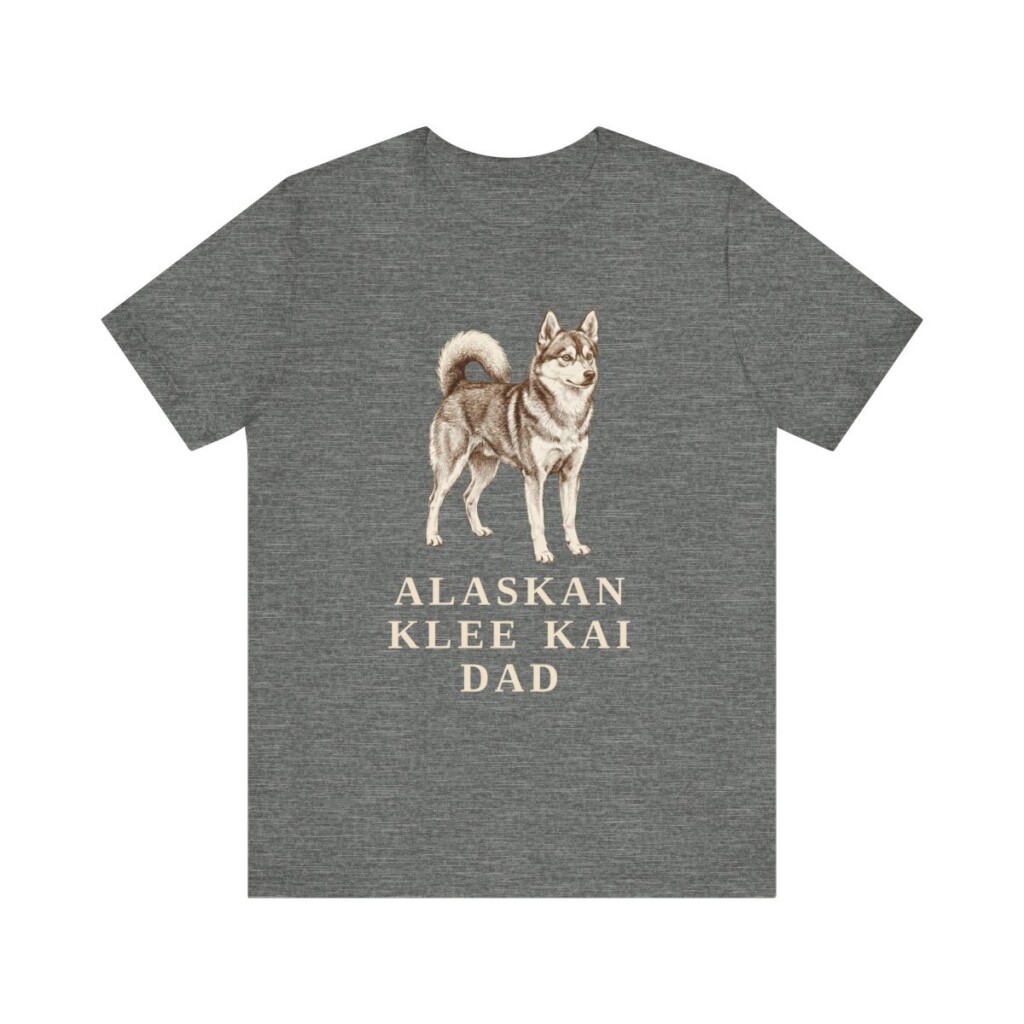 Alaskan Klee Kai Dad Shirt, Vintage Dog Sketch Tee, Dog Dad Gift
