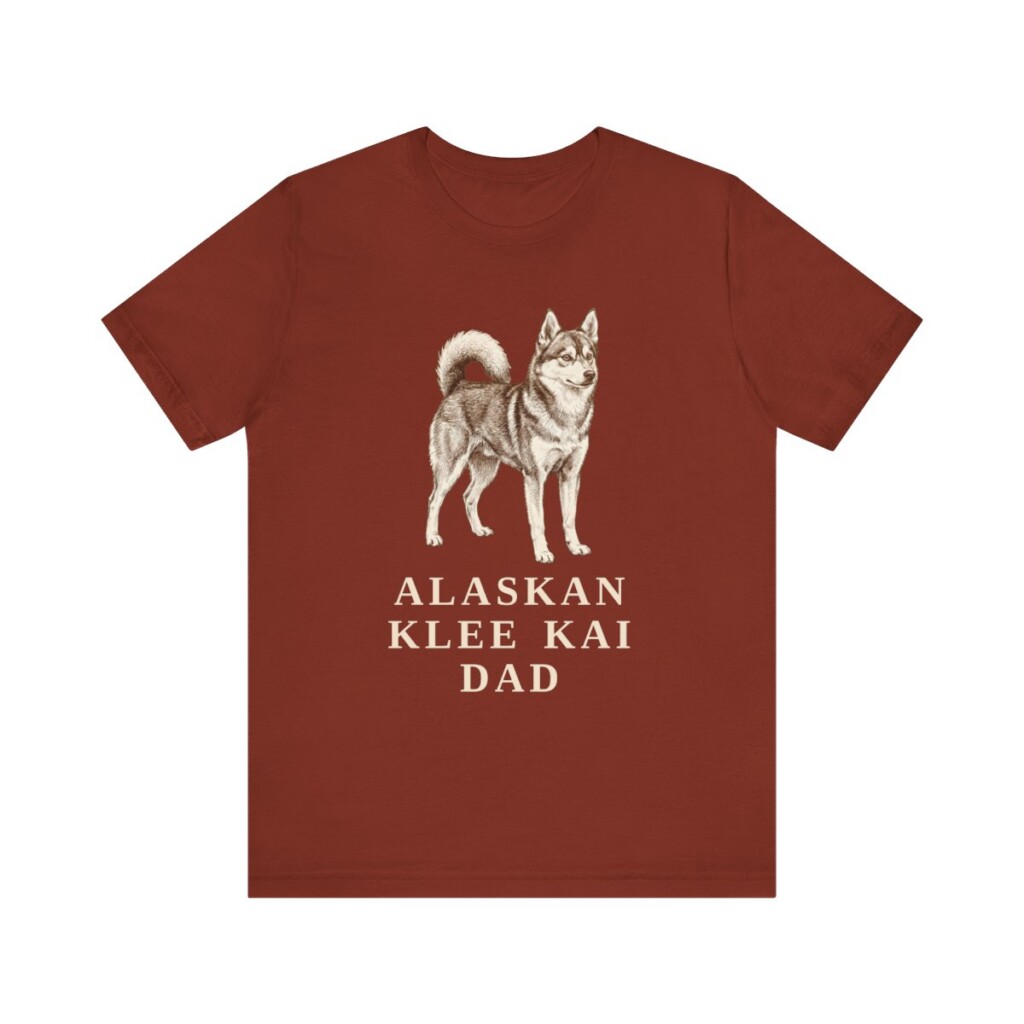 Alaskan Klee Kai Dad Shirt, Vintage Dog Sketch Tee, Dog Dad Gift