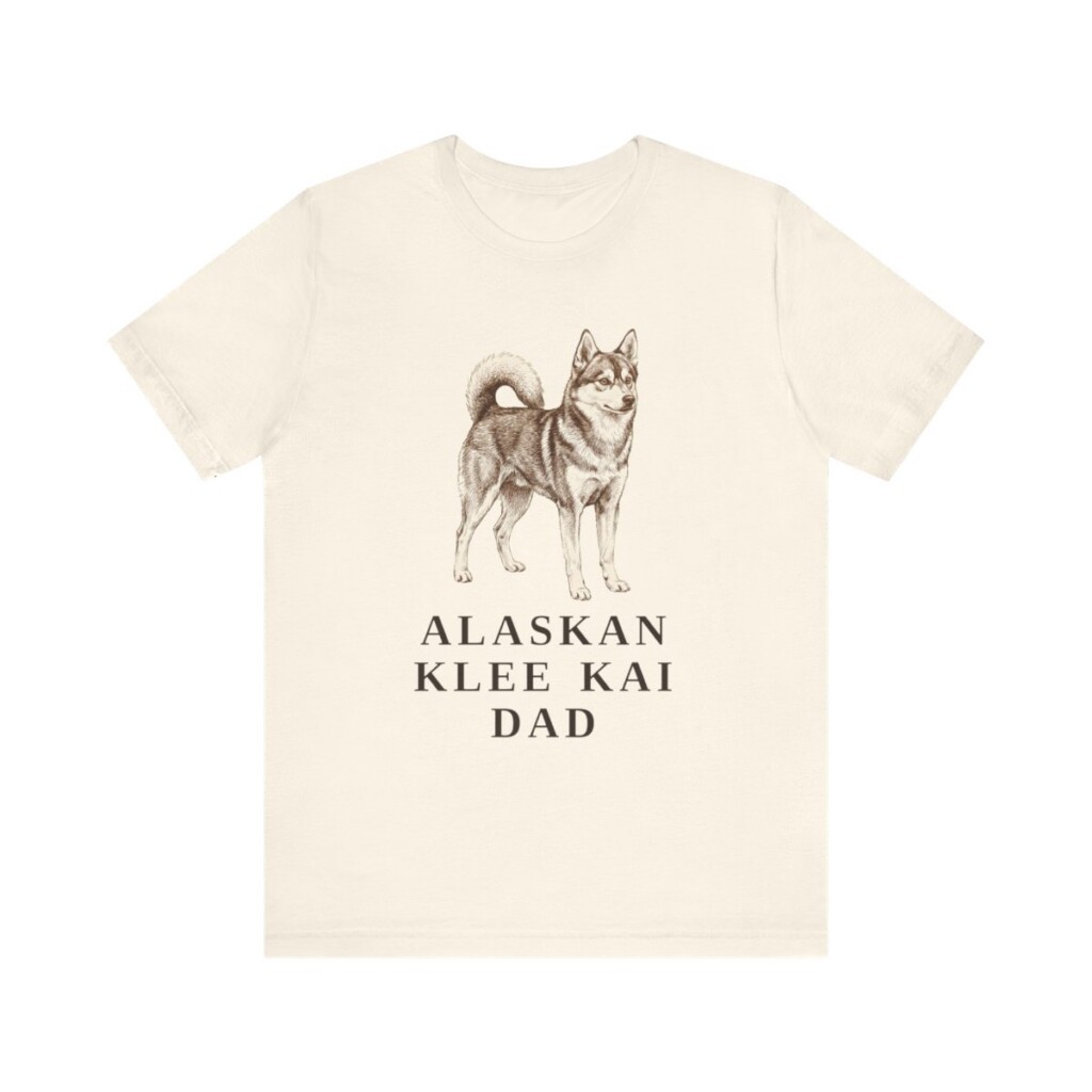 Alaskan Klee Kai Dad Shirt, Vintage Dog Sketch Tee, Dog Dad Gift