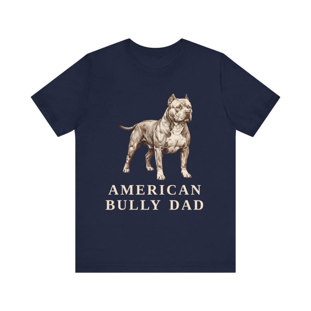 American Bully Dad Shirt, Vintage Dog Sketch Tee, Dog Dad Gift