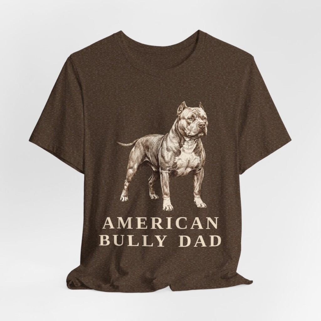 American Bully Dad Shirt, Vintage Dog Sketch Tee, Dog Dad Gift