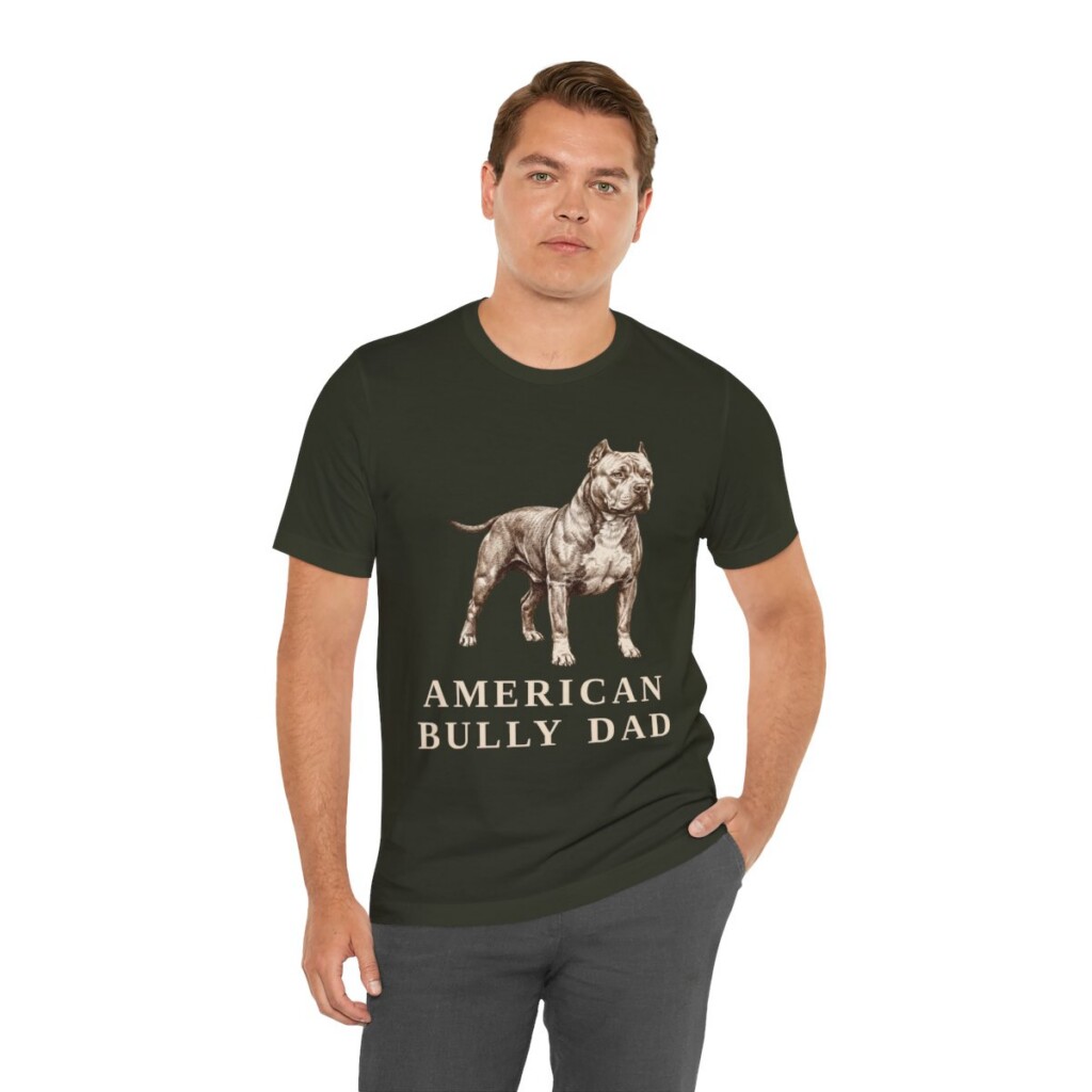 American Bully Dad Shirt, Vintage Dog Sketch Tee, Dog Dad Gift