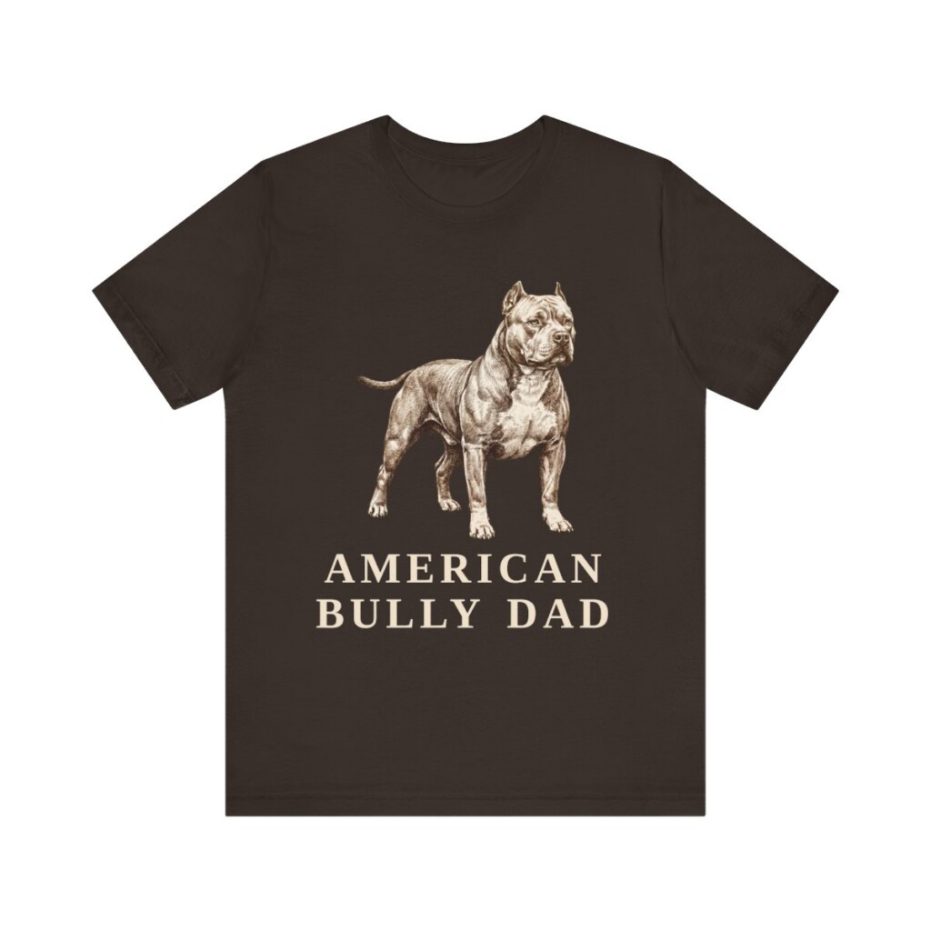 American Bully Dad Shirt, Vintage Dog Sketch Tee, Dog Dad Gift