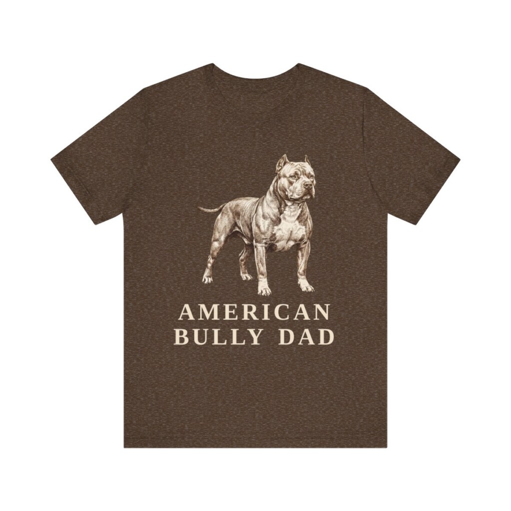 American Bully Dad Shirt, Vintage Dog Sketch Tee, Dog Dad Gift