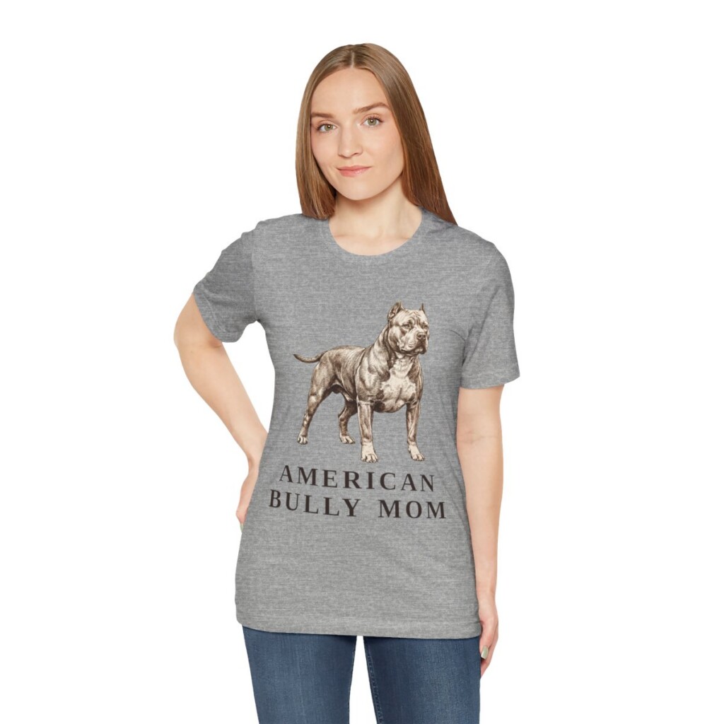 American Bully Mom Shirt, Vintage Dog Sketch Tee, Dog Mom Gift
