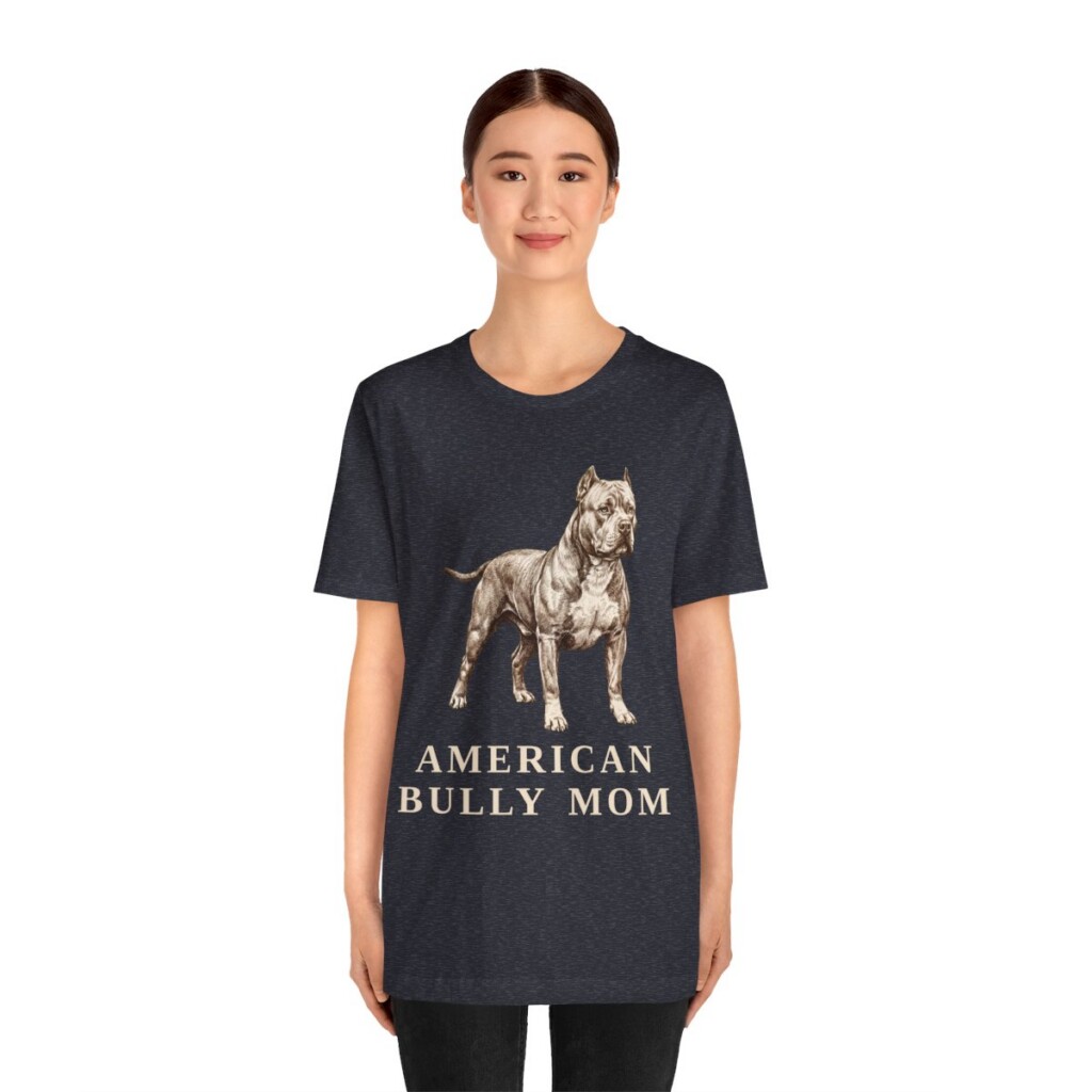 American Bully Mom Shirt, Vintage Dog Sketch Tee, Dog Mom Gift