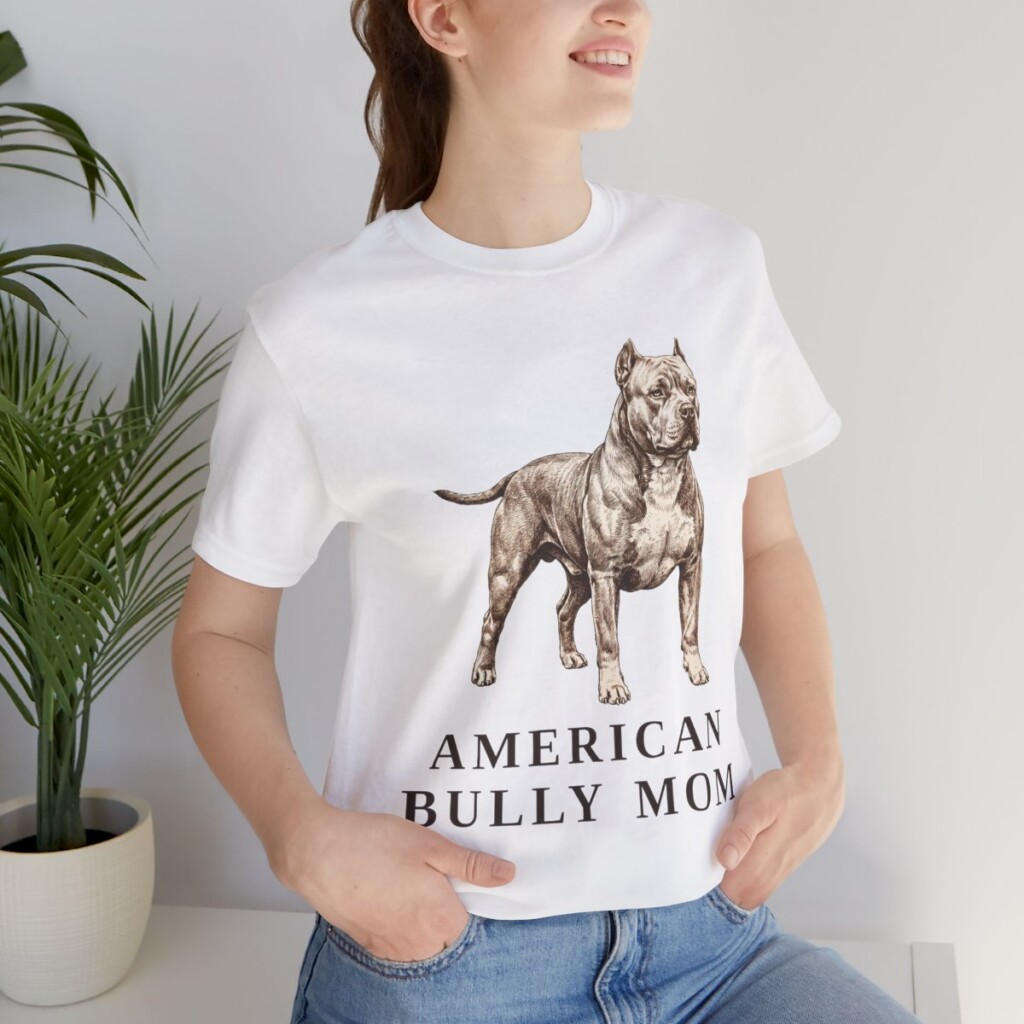 American Bully Mom Shirt, Vintage Dog Sketch Tee, Dog Mom Gift