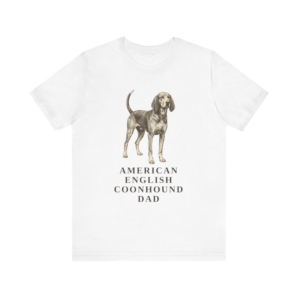 American English Coonhound Dad Shirt, Vintage Dog Sketch Tee, Dog Dad Gift