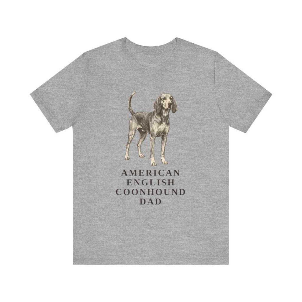American English Coonhound Dad Shirt, Vintage Dog Sketch Tee, Dog Dad Gift