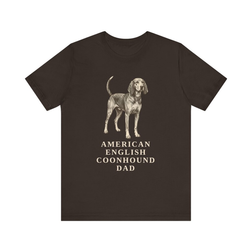 American English Coonhound Dad Shirt, Vintage Dog Sketch Tee, Dog Dad Gift