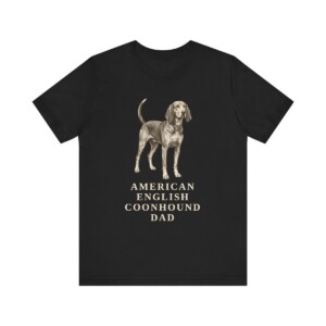 American English Coonhound Dad Shirt, Vintage Dog Sketch Tee, Dog Dad Gift