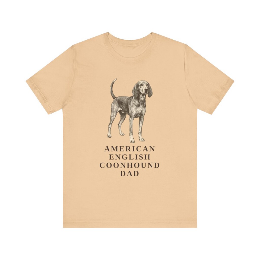 American English Coonhound Dad Shirt, Vintage Dog Sketch Tee, Dog Dad Gift